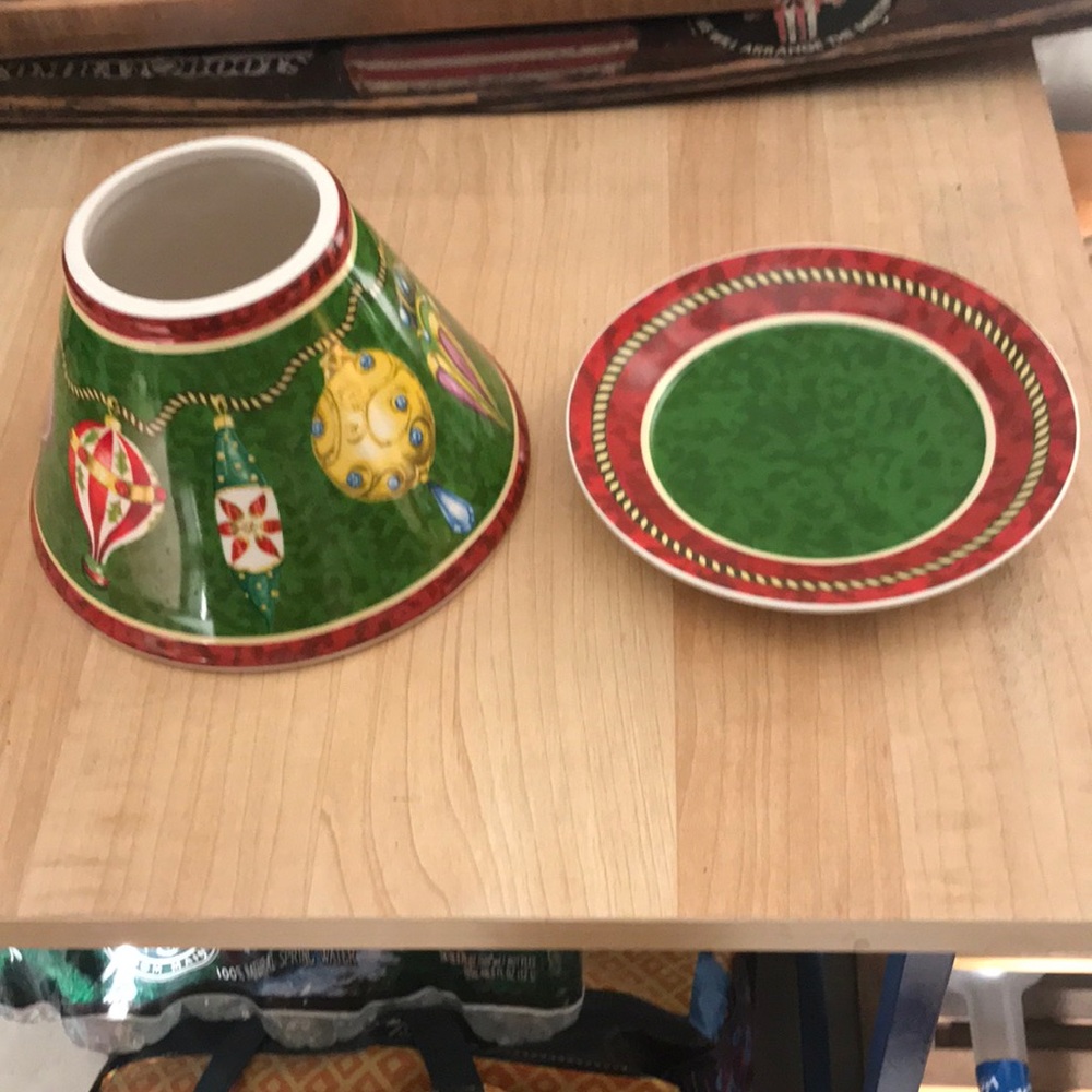 Candle shade & plate set